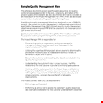 Project Quality Management Plan Example example document template