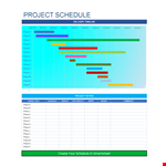 Project Schedule Template Download example document template