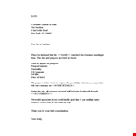 Business Invitation Letter for India - Purposeful and Engaging example document template