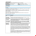 Project Meeting Minutes Template | Eutzzdcn | Council | Grant Funding example document template