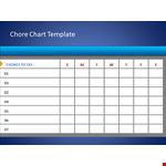 Chore Chart Template example document template