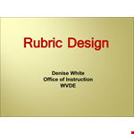 Grading Rubric Template - Evaluate Student Performance | Rubric for Waitperson example document template