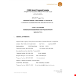 Grant Proposal Template for Community Youth Program | Valley Center example document template