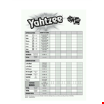 Printable Yahtzee Score Sheets - Free Download example document template