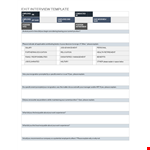 Effective Exit Interview Template | Streamline Your Employee Exit Process example document template
