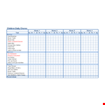 Free Brushing Teeth Chore Chart Template - Organize Daily Tasks example document template