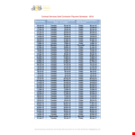 Contract Service Payment Schedule Template example document template