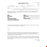 Free Printable Bill Of Sale For A Mobile Home example document template