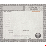 Create Custom Death Certificates Online - Easy-to-Use Templates example document template