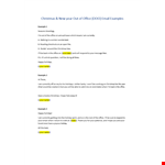 Christmas & New-year Out of Office (OOO) Email Examples example document template