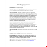 College Admissions Counselor Job Description example document template