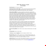 College Admissions Counselor Job Description example document template 