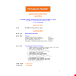 Kick Off Meeting Agenda For Project Template example document template