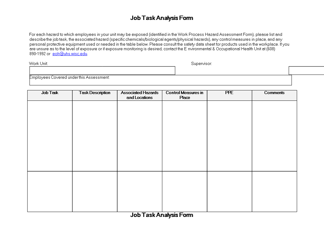 Job Task Analysis Form job-task-analysis-form