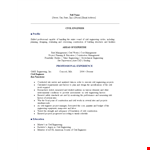 Professional Civil Engineering Resume example document template