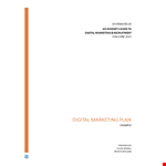 Digital Marketing and Recruitment Guide example document template