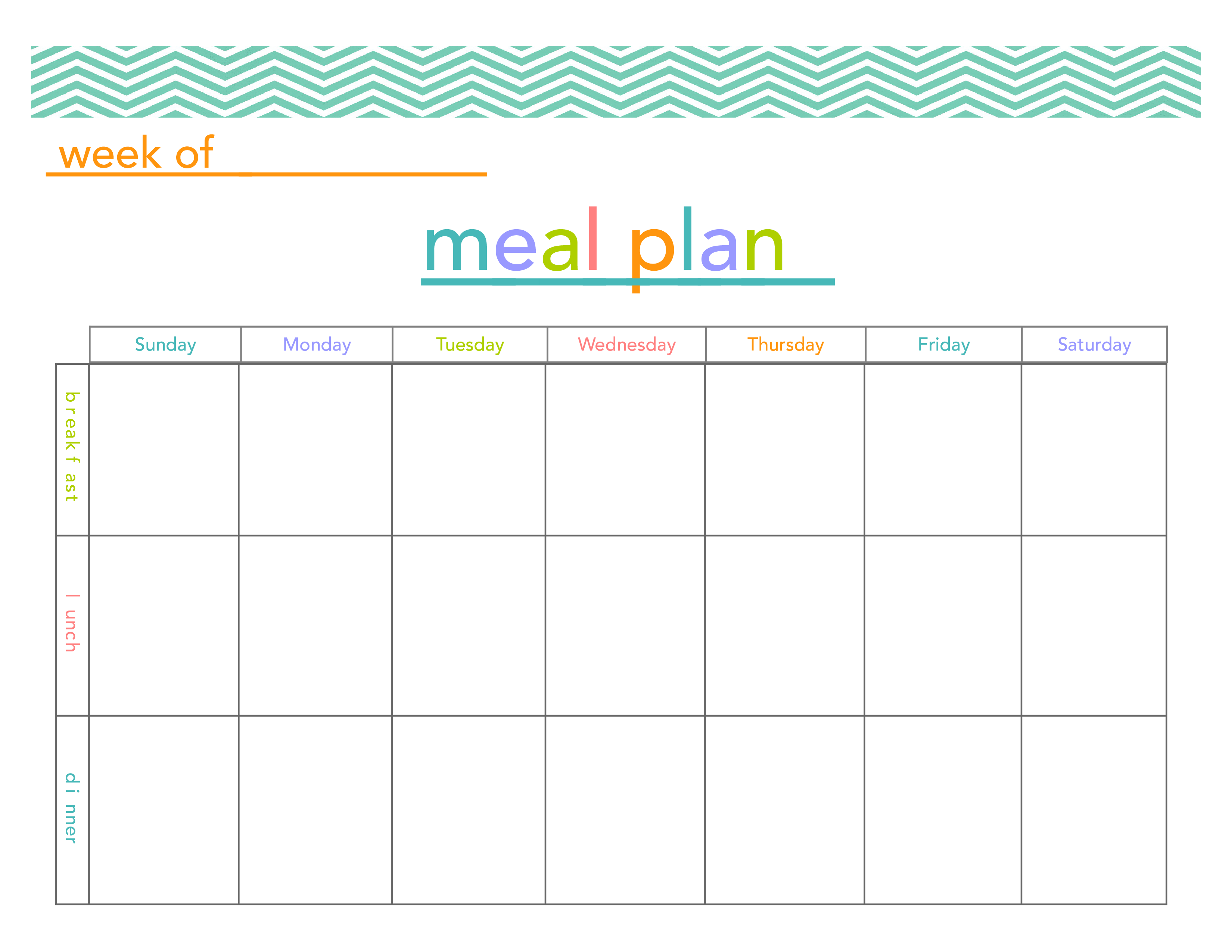 Plan Your Week with Our Sunday Meal Plan Template Plan Your Week with Our Sunday Meal Plan Template