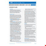 College Course Lesson Planning: A Comprehensive Guide to Effective Learning and Lesson Design example document template 