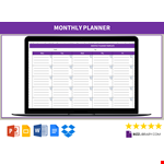 Monthly Planning Template example document template