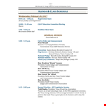 Classroom Scheduling Agenda Example example document template