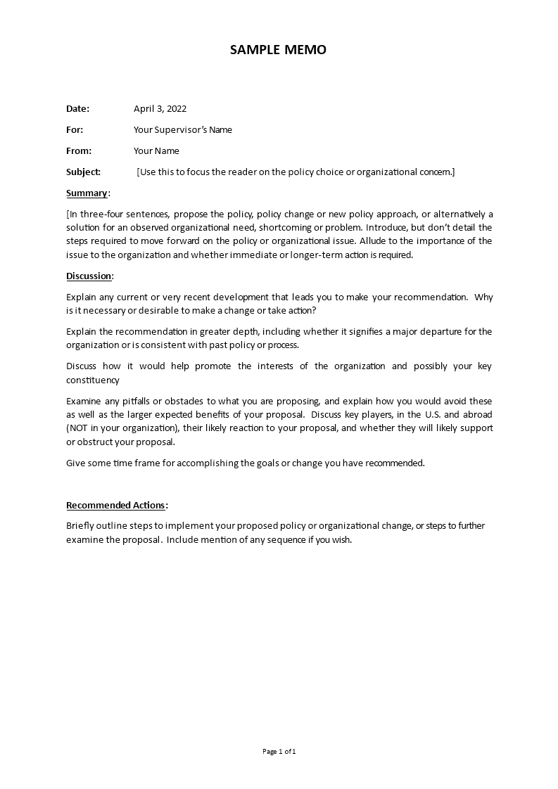 sample memo template Main Image sample memo template template