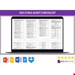 Cybersecurity Audit Checklist example document template