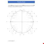 Unit Circle Chart form example document template