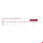 Competitive Analysis Template - Analyze Your Company's Competitors & Private Ownership example document template