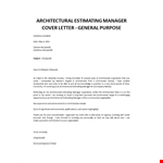 architectural-estimating-manager-cover-letter