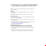 Letter To Request A Face To Face Appointment example document template