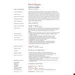 Legal Resume: Create Your Winning Personal Lawyer Resume | DayJob example document template