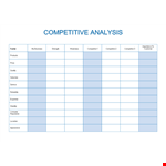 Competitor Analysis Template: Analyze Your Business Factors Against Competition"| Company example document template