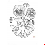 Free Printable Flower Coloring Pages for Adults - Beautiful Pansy Designs | Supercoloring example document template 