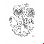 Free Printable Flower Coloring Pages for Adults - Beautiful Pansy Designs | Supercoloring example document template