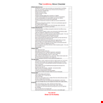Complete Moving Checklist: Before Moving Day example document template