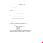 Property Tax Transfer Letter Template example document template