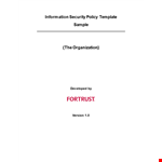 Create an Effective Security Policy | Information & Objectives example document template