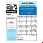 Track Your Runs and Walks | Log Your Total Miles and Minutes example document template