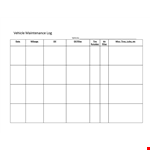 Vehicle Maintenance Log Template - Simplify Vehicle Maintenance and Tracking example document template