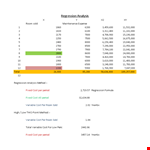 Cost Regression Analysis Excel example document template