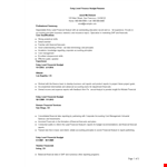 Entry Level Finance Analyst Resume example document template
