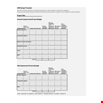 Editable Budget Timeline Template example document template
