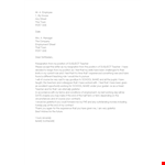 Teacher Resignation Letter Example example document template