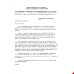 Sample Notification Letter To Landlords To Terminate A Residential Lease example document template