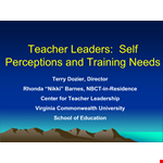 Teacher Leadership example document template 