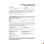 Employment Verification Form for Child Care - Employer Required example document template