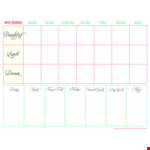 Healthy Meal Plan Template | Weekly & Customizable example document template