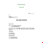 Sample Relieving Letter from Manager example document template