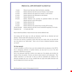 Prenatal Appointment Schedule: Plan Your Obstetrical Visits by Weeks for a Routine Checkup example document template