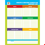 Grocery List | Customizable Sample Template example document template